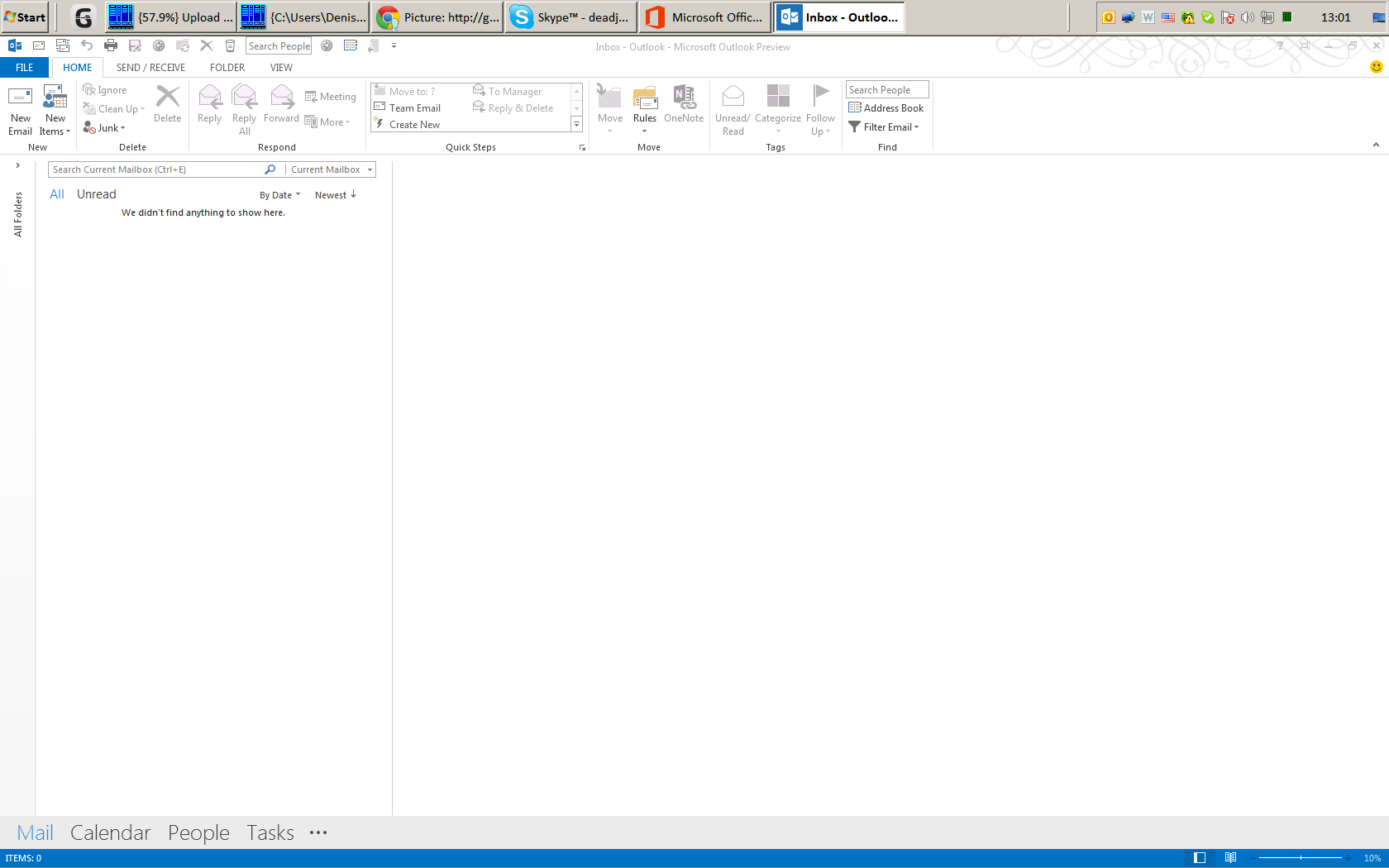 Microsoft Outlook 2013 Screenshot