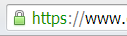 Secure browser connection via https